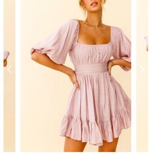 NWT off shoulder tie up back dress